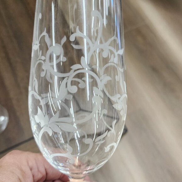 Ralph Lauren Etched Glasses Full Set - Picture 3 of 5